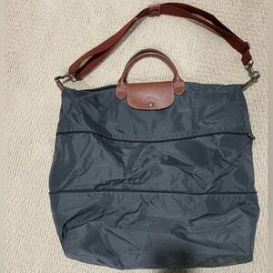 Longchamp LE PLIAGE -  Expandable TRAVEL BAG - mint condition- Grey
